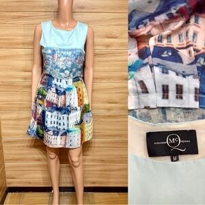 Alexander McQueen Green and Blue Sleeveless Sundress